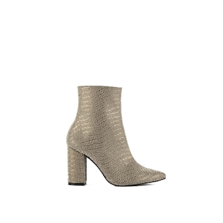 Foto 1 | Botín Tacón Ancho Casual 8cm Para Mujer Walki Liliana Plateado