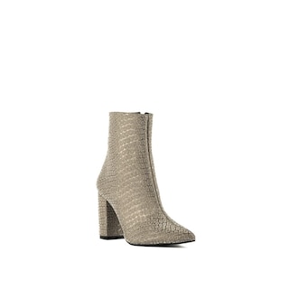 Foto 2 | Botín Tacón Ancho Casual 8cm Para Mujer Walki Liliana Plateado