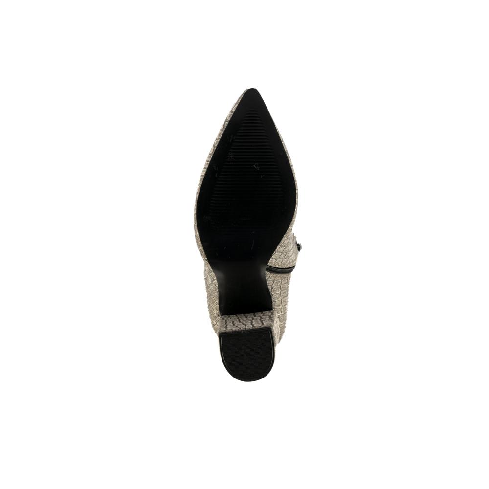 Foto 7 pulgar | Botín Tacón Ancho Casual 8cm Para Mujer Walki Liliana Plateado