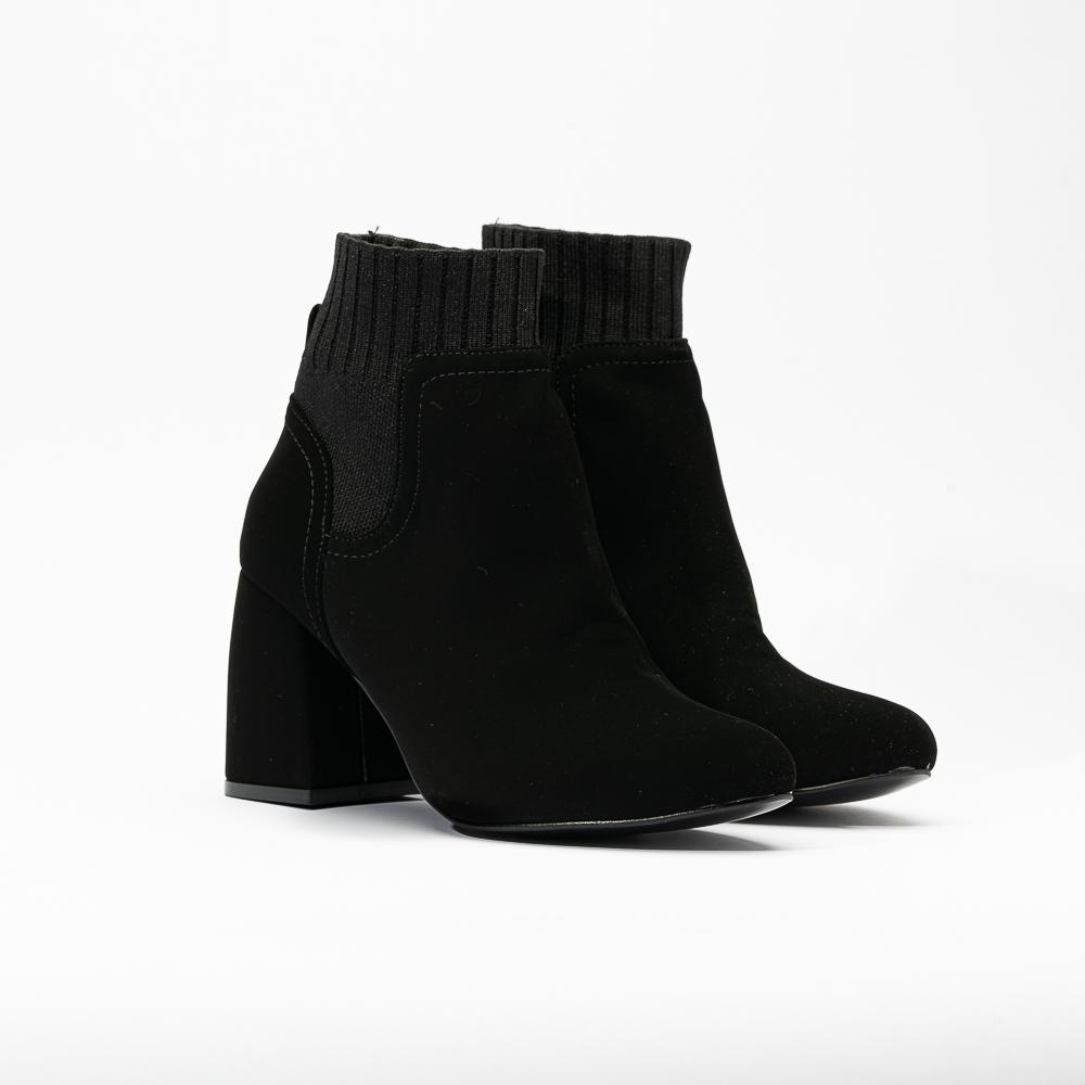 Foto 3 pulgar | Botines Calceta Tacon Casual 8cm Para Mujer Walki Arlett Negro
