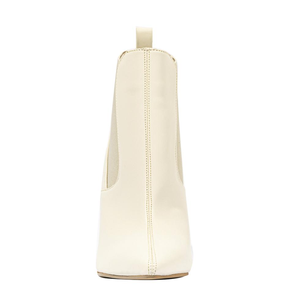 Foto 6 pulgar | Botín Chelsea Tacón Elástico 10cm Para Mujer Walki Yolanda Beige