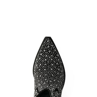 Foto 6 | Botas Vaqueras Brillo Tacón Moda 6cm Para Mujer Walki Emma Negro