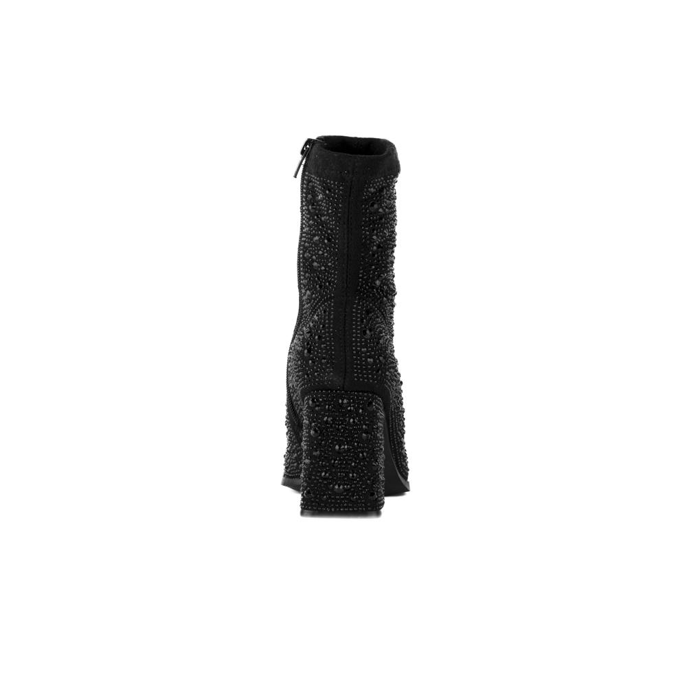 Foto 5 pulgar | Botines Trend Brillos Tacón Moda 8 Cm Para Mujer Walki Paola Negro