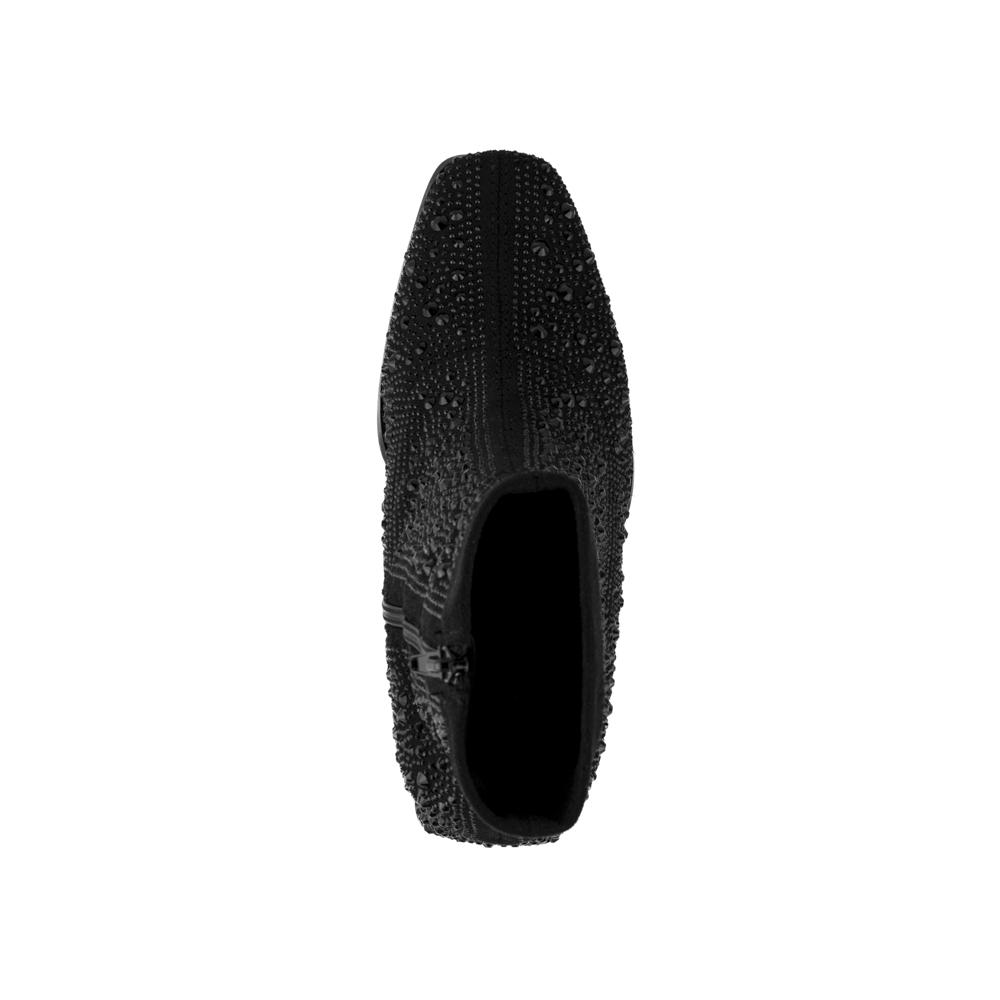 Foto 7 pulgar | Botines Trend Brillos Tacón Moda 8 Cm Para Mujer Walki Paola Negro
