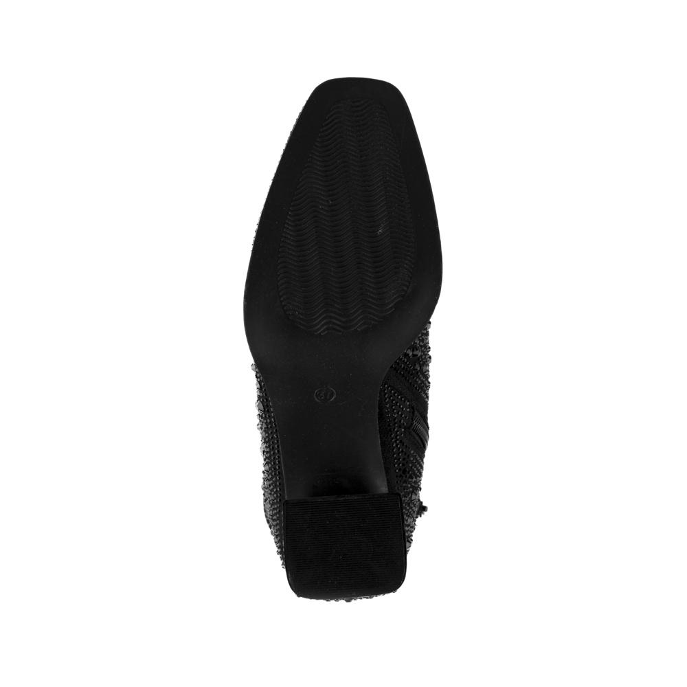 Foto 8 pulgar | Botines Trend Brillos Tacón Moda 8 Cm Para Mujer Walki Paola Negro