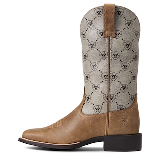 Foto 3 | Bota Vaquera Ariat, Redonda, Ancha Y Con Punta Cuadrada, Para Mujer, Color Marrón 8 - Venta Internacional.