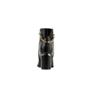 Foto 3 | Botín Tacón Clásico Casual Cadena 8cm Para Mujer Walki Diana Negro