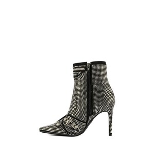 Foto 3 | Botin Alto Tacón 10cm Puntal Brillo De Mujer Walki Judith Negro
