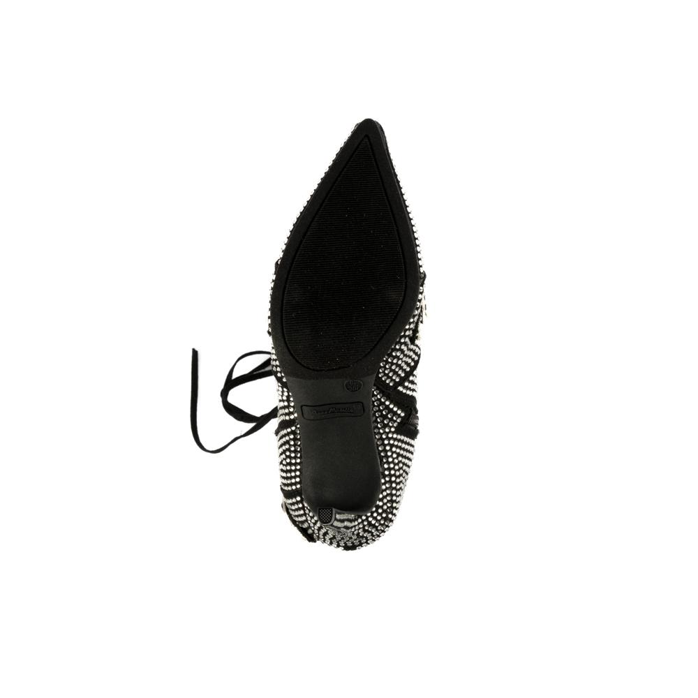 Foto 7 pulgar | Botin Alto Tacón 10cm Puntal Brillo De Mujer Walki Judith Negro