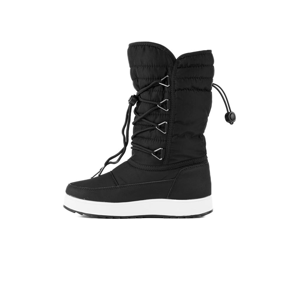 Foto 5 pulgar | Bota Invierno Peluche Moda Nieve 3cm Para Mujer Walki Sofia Negro