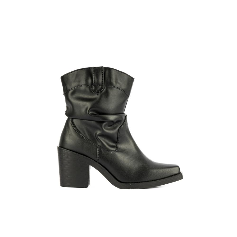 Foto 2 pulgar | Bota Botin Moda Vaquera Tacón 8 Cm Para Mujer Walki Maricela Negro