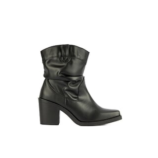 Foto 1 | Bota Botin Moda Vaquera Tacón 8 Cm Para Mujer Walki Maricela Negro