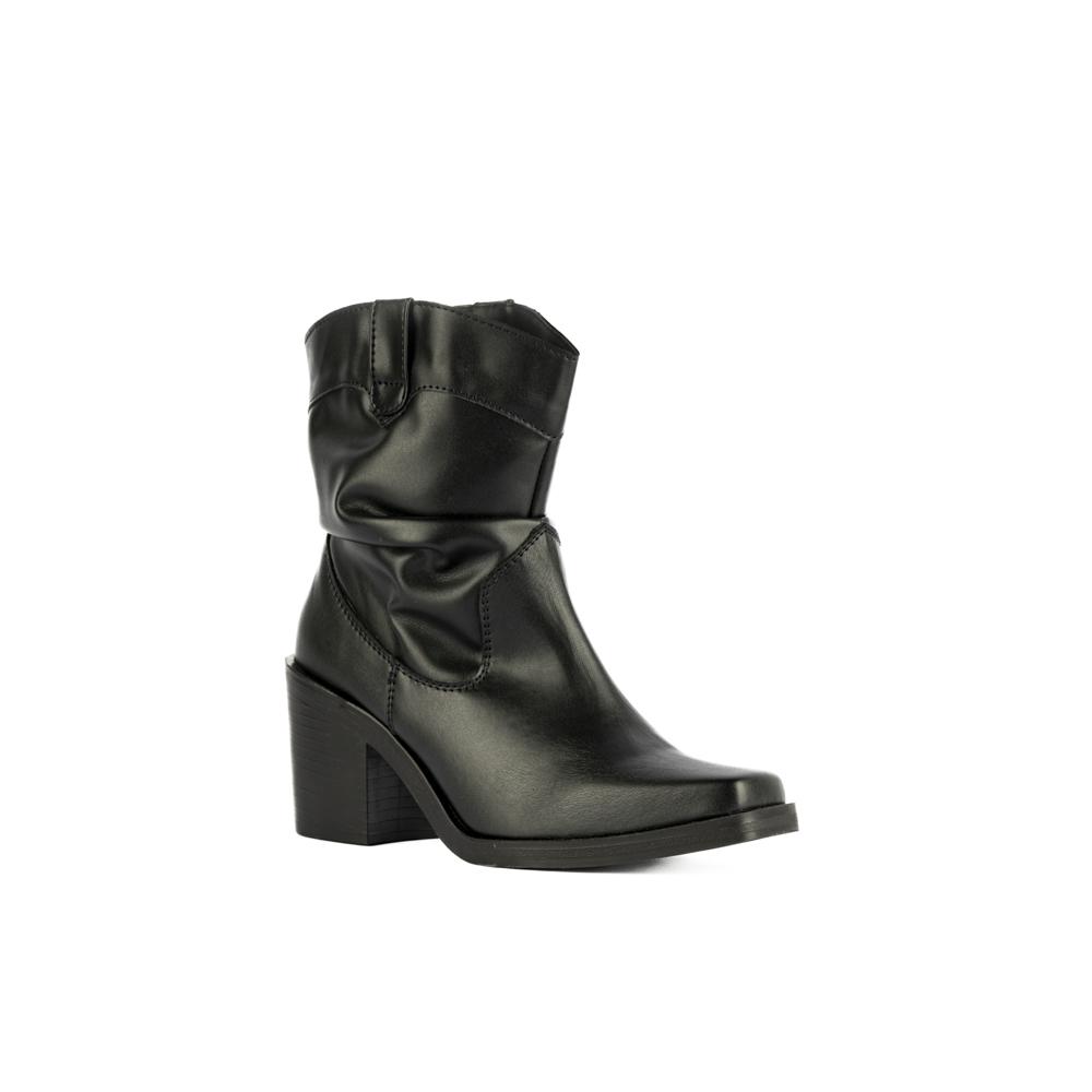 Foto 4 pulgar | Bota Botin Moda Vaquera Tacón 8 Cm Para Mujer Walki Maricela Negro