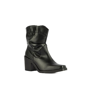 Foto 3 | Bota Botin Moda Vaquera Tacón 8 Cm Para Mujer Walki Maricela Negro