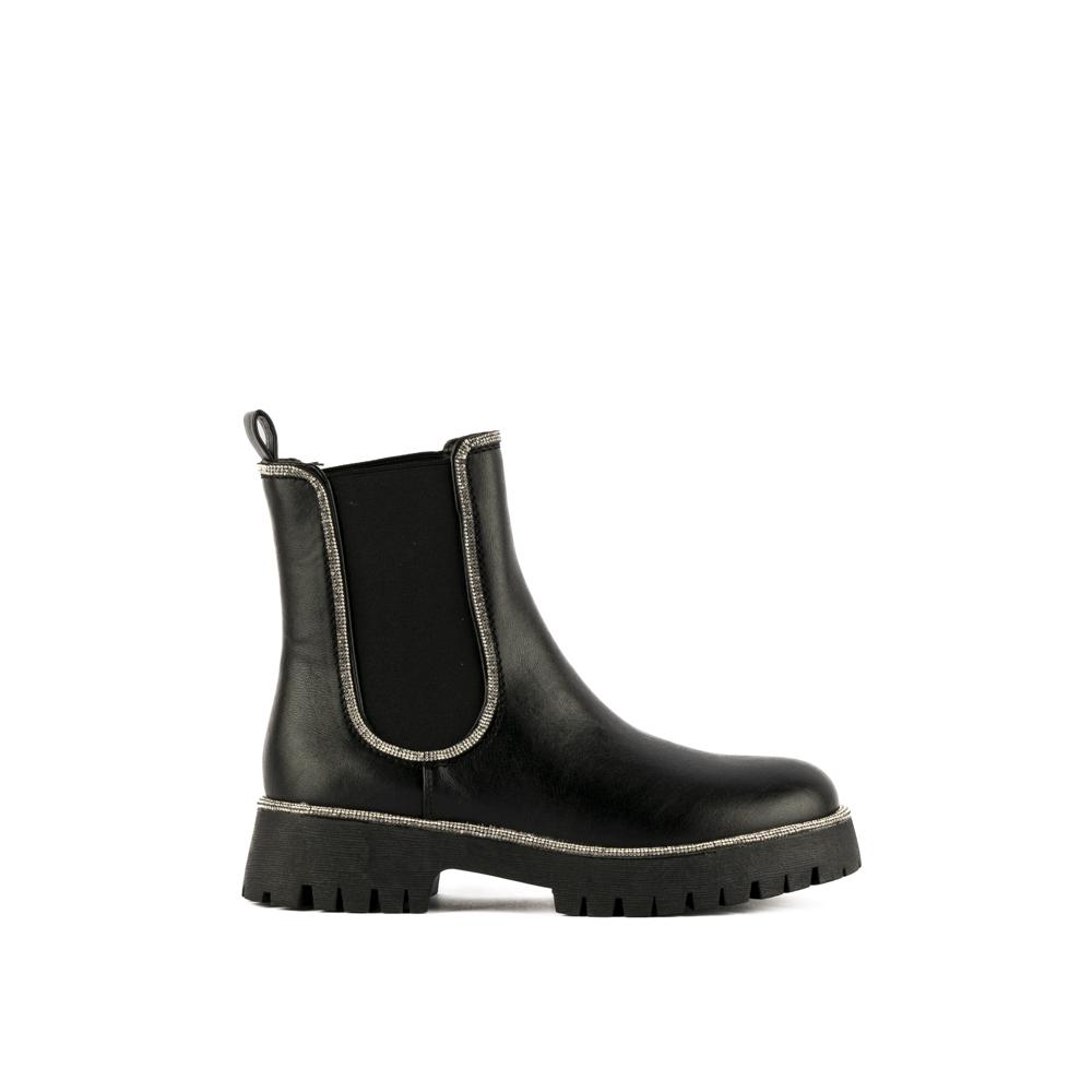 Botín Chelsea Chunky Suela 4.5cm Para Mujer Walki Penelope Negro