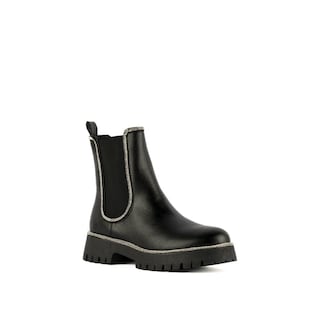 Foto 3 | Botín Chelsea Chunky Suela 4.5cm Para Mujer Walki Penelope Negro