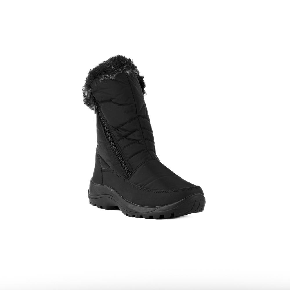 Foto 2 | Bota Invierno Peluche Nieve 3cm Para Mujer Walki Alejandra Negro