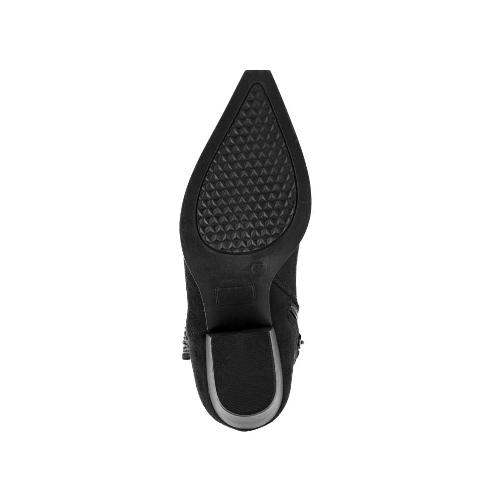 Foto 7 pulgar | Botas Vaqueras Brillo Tacón Moda 7cm Para Mujer Walki Brenda Negro