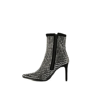 Foto 5 | Botin Alto Tacón 10cm Puntal Brillo De Mujer Walki Nicoletta Negro