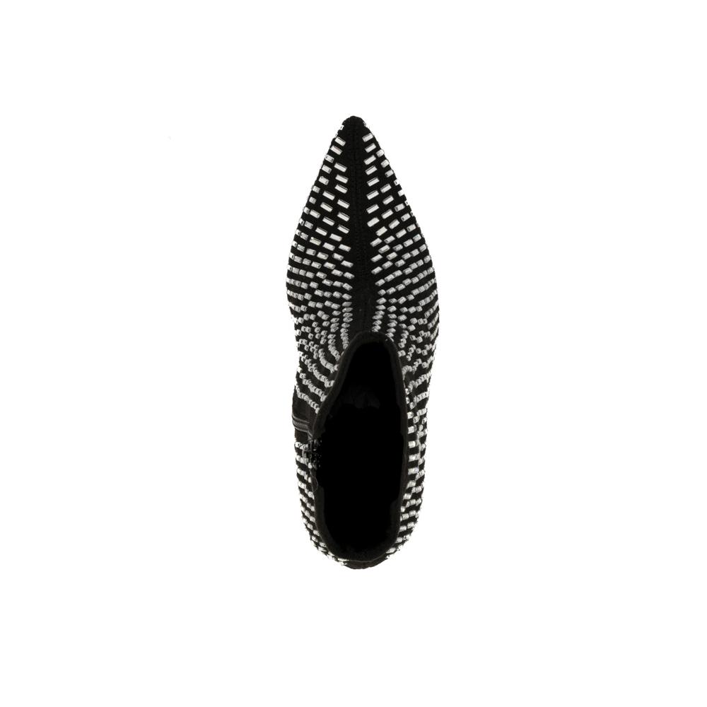 Foto 7 | Botin Alto Tacón 10cm Puntal Brillo De Mujer Walki Nicoletta Negro