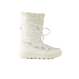 Foto 1 | Bota Invierno Peluche Moda Nieve 2.5cm Para Dama Walki Maria Blanco