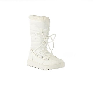 Foto 2 | Bota Invierno Peluche Moda Nieve 2.5cm Para Dama Walki Maria Blanco