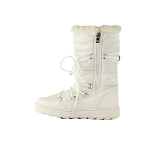 Foto 3 | Bota Invierno Peluche Moda Nieve 2.5cm Para Dama Walki Maria Blanco