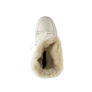 Foto 4 | Bota Invierno Peluche Moda Nieve 2.5cm Para Dama Walki Maria Blanco
