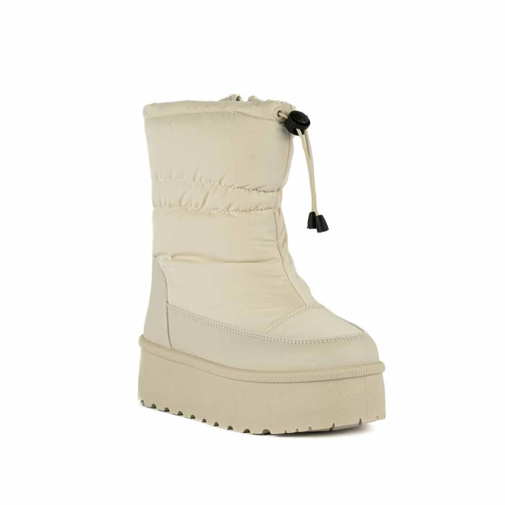 Foto 2 pulgar | Bota Invierno Peluche Moda Nieve 5cm Para Dama Walki Nancy Beige