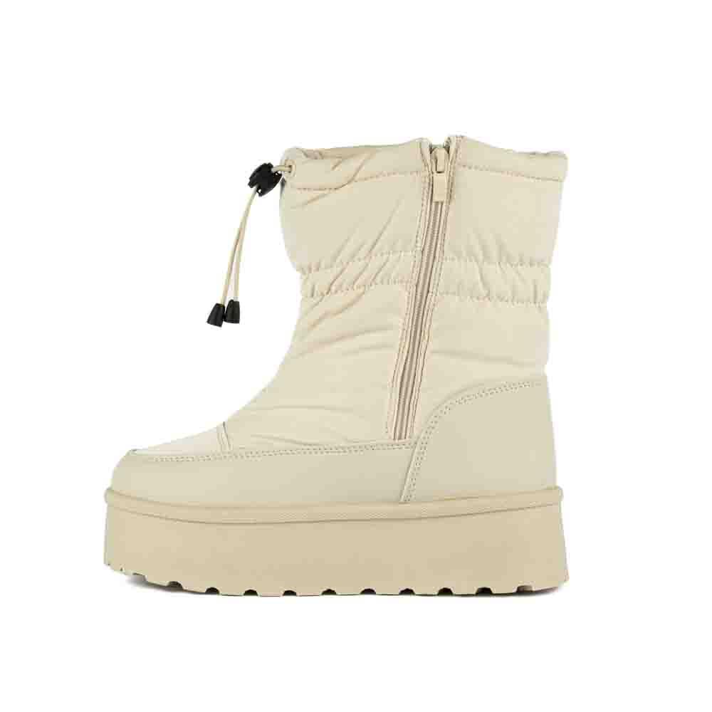Foto 4 pulgar | Bota Invierno Peluche Moda Nieve 5cm Para Dama Walki Nancy Beige