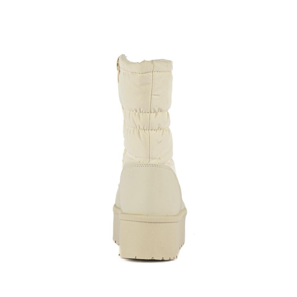 Foto 5 pulgar | Bota Invierno Peluche Moda Nieve 5cm Para Dama Walki Nancy Beige