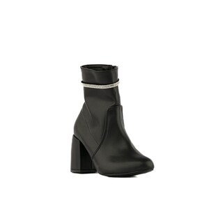 Foto 3 | Botín Clásico Brillo Tacón 8cm Para Mujer Walki Hortencia Negro