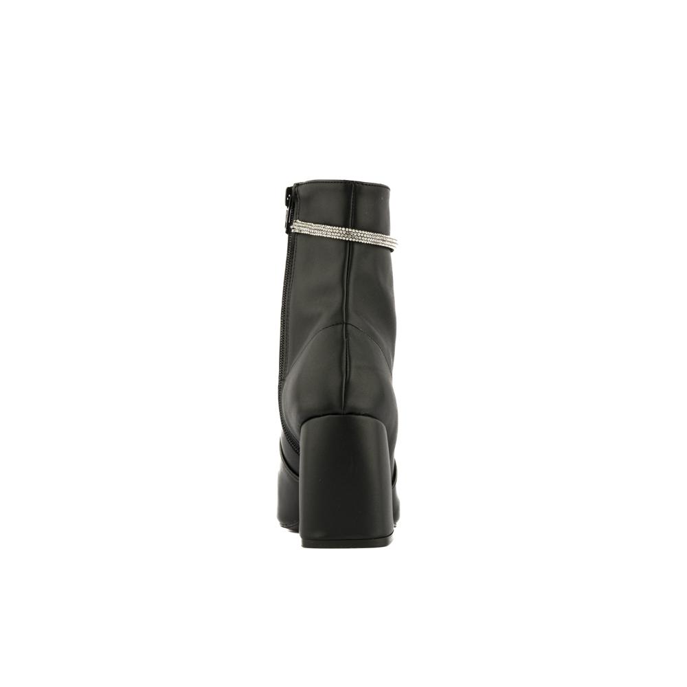 Foto 5 pulgar | Botín Clásico Brillo Tacón 8cm Para Mujer Walki Hortencia Negro