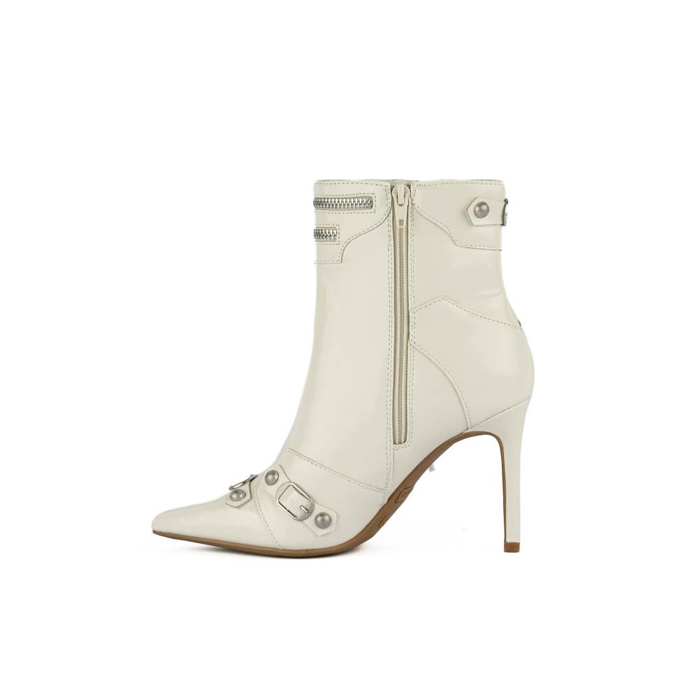 Foto 4 pulgar | Bota Alta Moderna Puntal Tacon 10cm De Mujer Walki Bruna Blanco