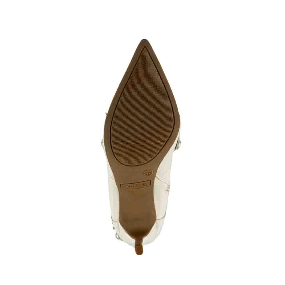 Foto 6 pulgar | Bota Alta Moderna Puntal Tacon 10cm De Mujer Walki Bruna Blanco