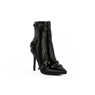 Foto 2 | Bota Alta Moderna Puntal Tacon 10cm De Mujer Walki Bruna Negro
