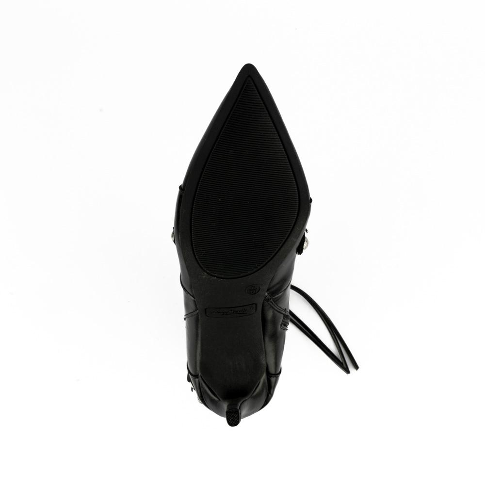 Foto 6 pulgar | Bota Alta Moderna Puntal Tacon 10cm De Mujer Walki Bruna Negro