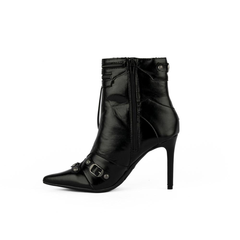 Foto 4 pulgar | Bota Alta Moderna Puntal Tacon 10cm De Mujer Walki Bruna Negro
