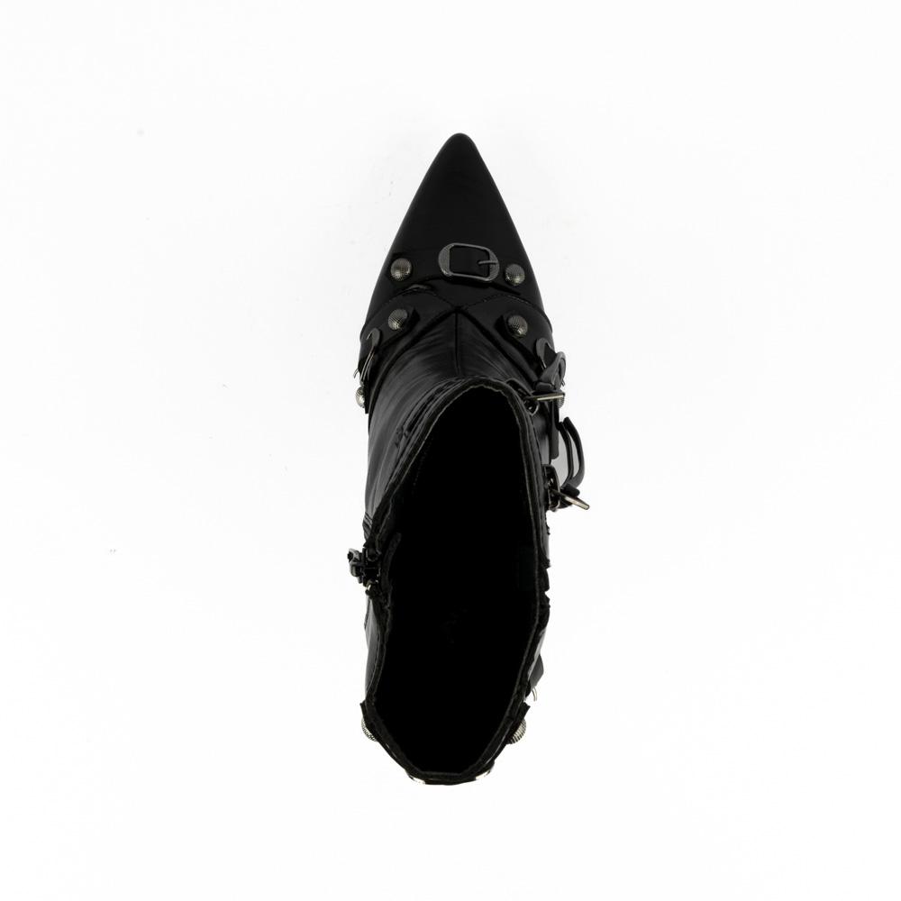 Foto 5 pulgar | Bota Alta Moderna Puntal Tacon 10cm De Mujer Walki Bruna Negro