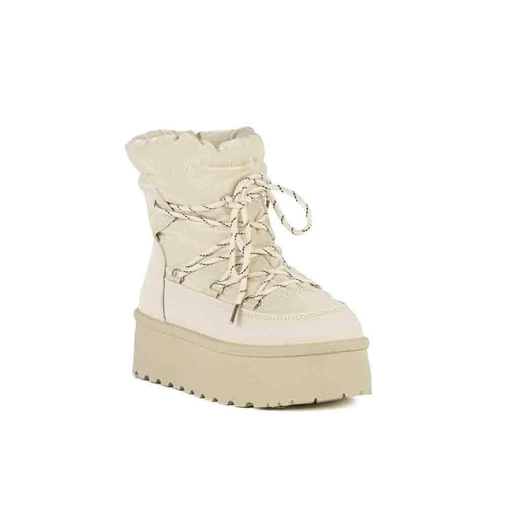 Foto 2 | Bota Invierno Peluche Moda Nieve 5cm Para Dama Walki Ginger Beige