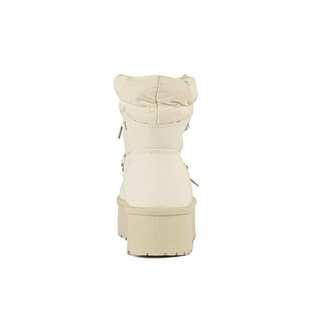 Foto 4 | Bota Invierno Peluche Moda Nieve 5cm Para Dama Walki Ginger Beige