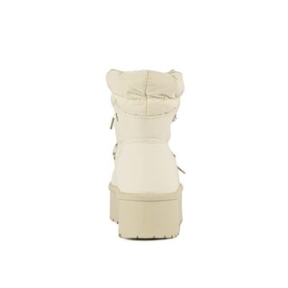 Foto 4 | Bota Invierno Peluche Moda Nieve 5cm Para Dama Walki Ginger Beige