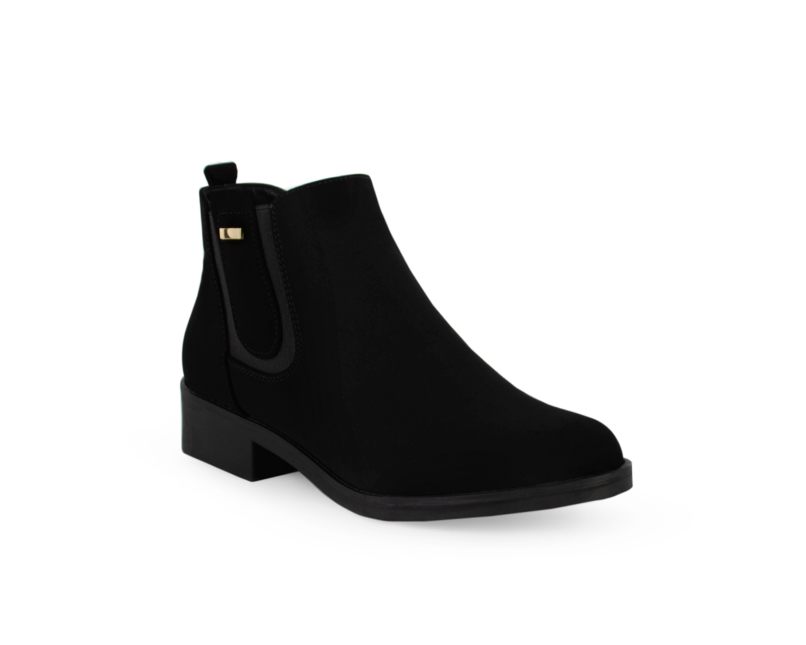 Foto 2 pulgar | Bota Color Negro Resorte Material Sintetico