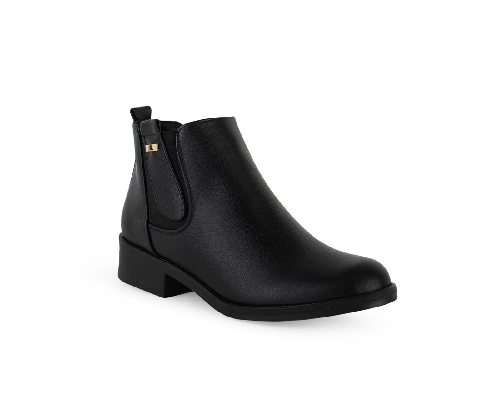 Foto 1 | Bota Color Negro Resorte Material Sintetico