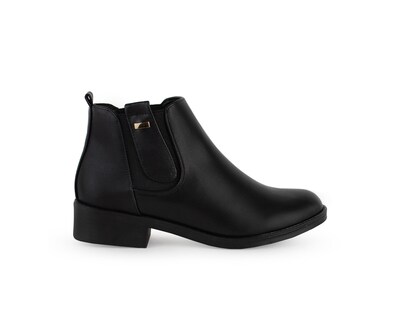 Foto 2 | Bota Color Negro Resorte Material Sintetico