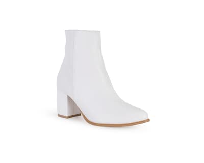 Foto 1 | Bota Color Blanco Cierre Material Sintetico