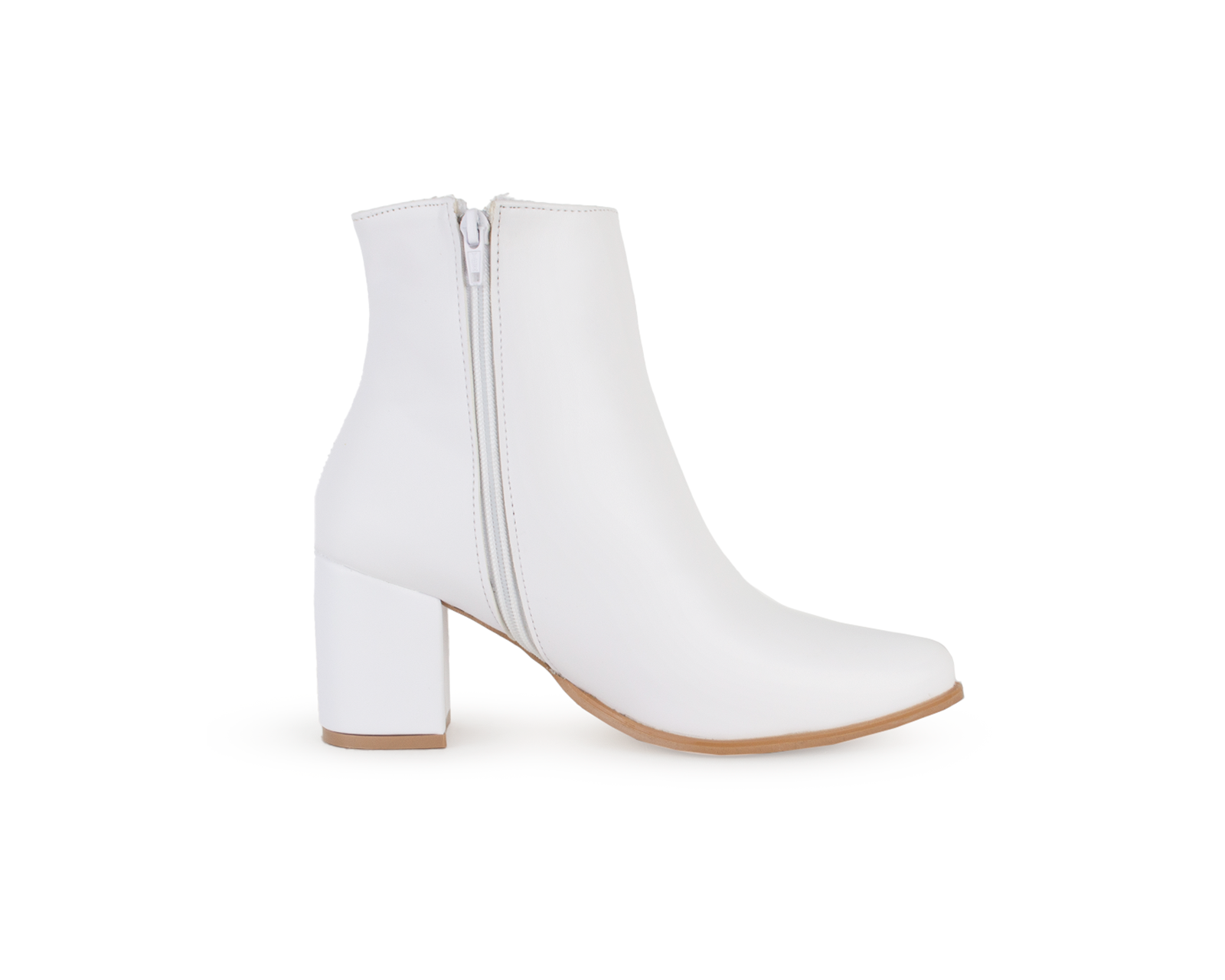 Foto 3 | Bota Color Blanco Cierre Material Sintetico