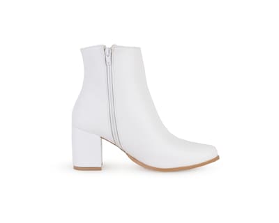 Foto 3 | Bota Color Blanco Cierre Material Sintetico