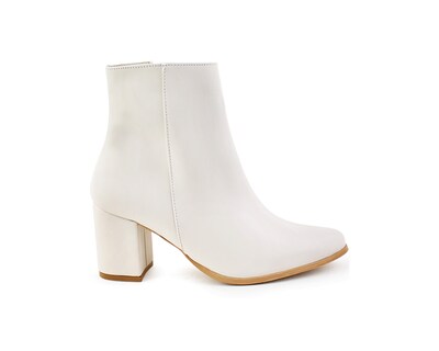 Foto 2 | Bota Color Beige Cierre Material Sintetico