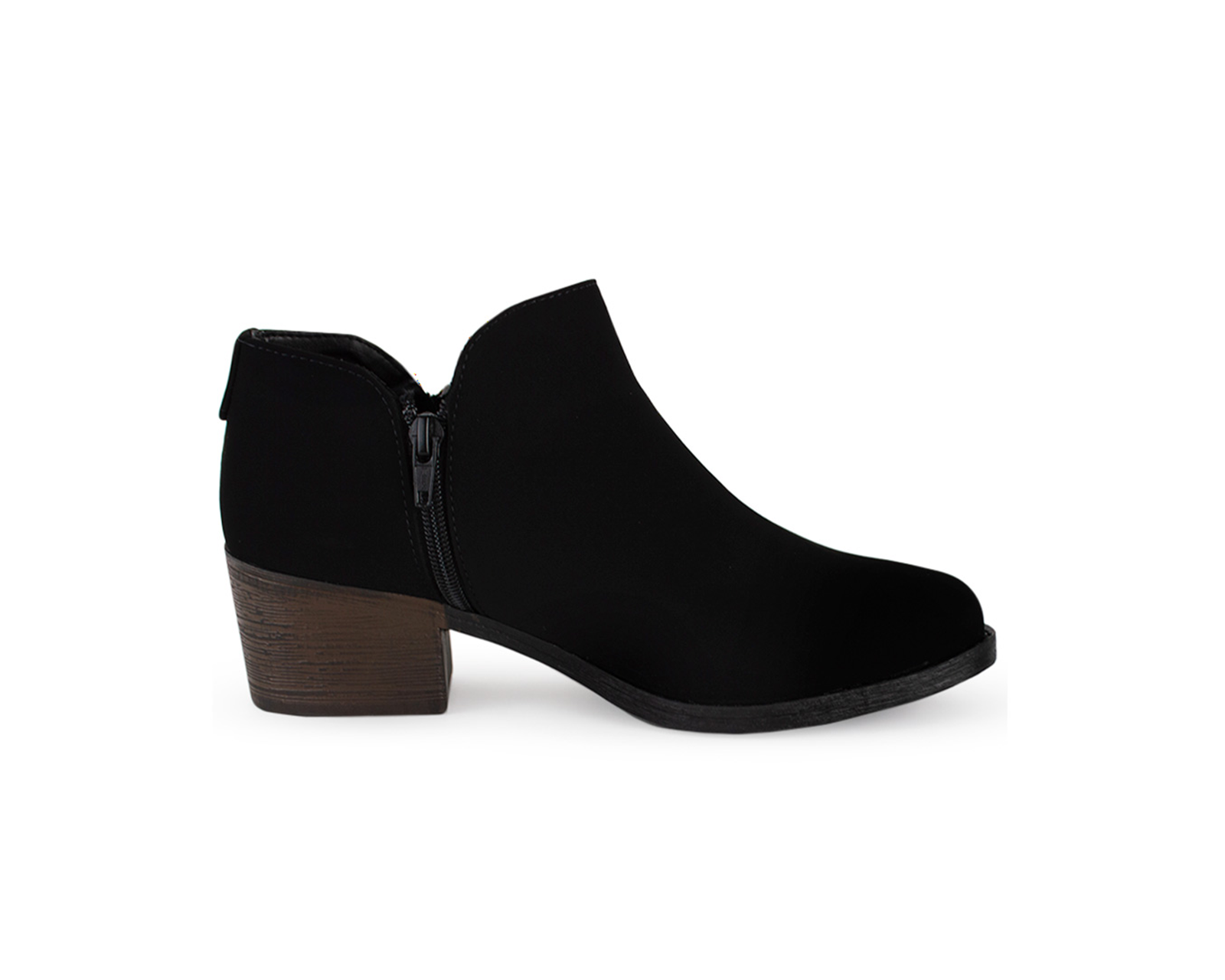 Foto 3 | Bota Color Negro Cierre Material Buck